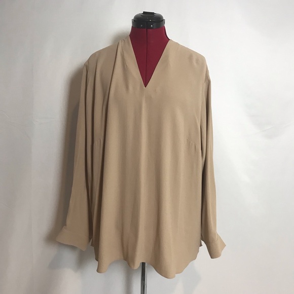 Eileen Fisher Tan Blouse - Picture 13 of 16